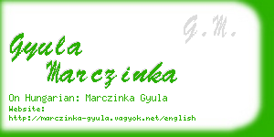 gyula marczinka business card